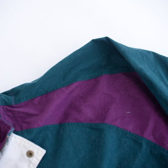 Vintage Jeremy Slade International Green Purple Zip Up Nautical Jacket Large - Picture 10 of 12